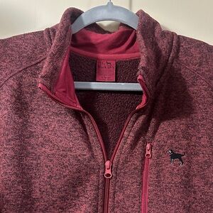 The Black Dog Burgundy Fleece Jacket